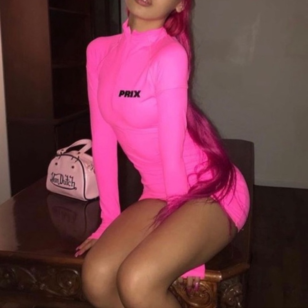 Prix Dress in Neon Pink